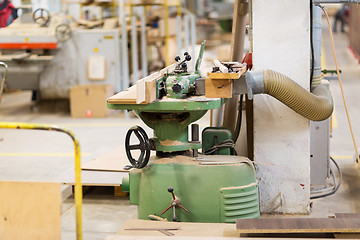 Image showing old woodworking machine at workshop