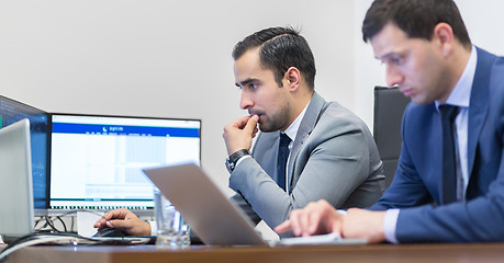 Image showing Corporate business team working in modern office.