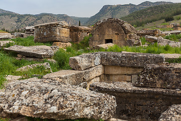 Image showing Ruins of ancient city, Hierapolis near Pamukkale, Turkey