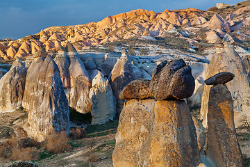 Image showing Fairy houses stone cliffs