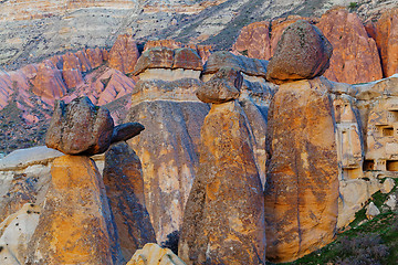 Image showing Fairy houses stone cliffs