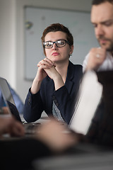 Image showing Business Team At A Meeting at modern office building