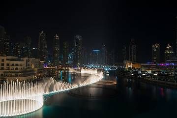 Image showing musical fountain in Dubai