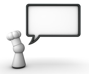 Image showing speech bubble and cook