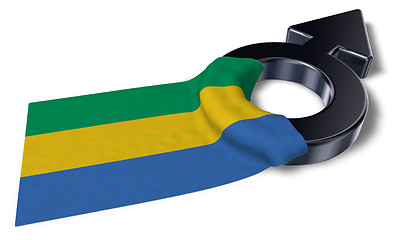 Image showing mars symbol and flag of gabon