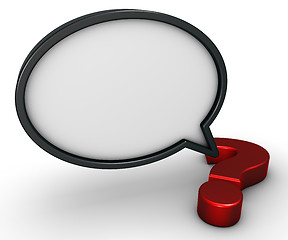 Image showing speech bubble and question mark