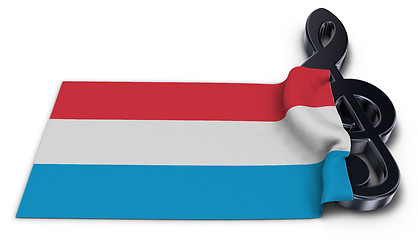 Image showing clef symbol and flag of Luxembourg