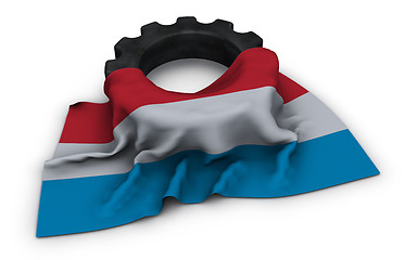 Image showing gear wheel and flag of luxembourg