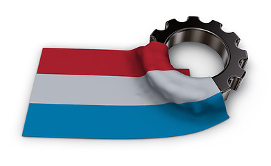 Image showing gear wheel and flag of luxembourg