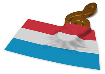 Image showing clef symbol and flag of Luxembourg