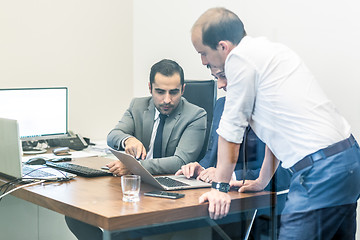 Image showing Corporate business team working in modern office.