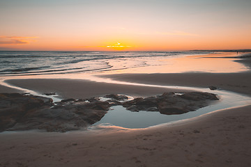 Image showing Simple sunset at Birubu Beach