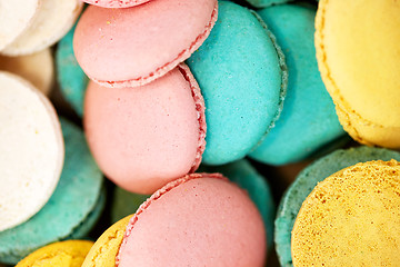 Image showing close up of macarons