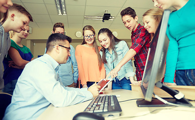 Image showing group of students and teacher at school classroom