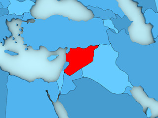 Image showing Syria on 3D map