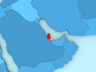 Image showing Qatar on 3D map