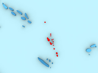 Image showing Vanuatu on 3D map