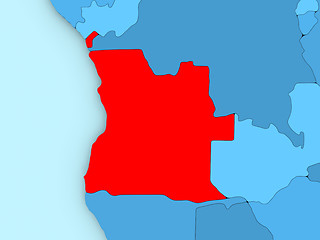 Image showing Angola on 3D map