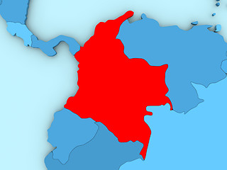 Image showing Colombia on 3D map