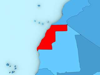 Image showing Western Sahara on 3D map