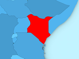 Image showing Kenya on 3D map