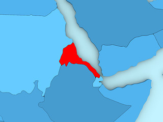 Image showing Eritrea on 3D map