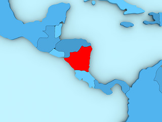 Image showing Nicaragua on 3D map