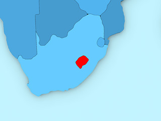 Image showing Lesotho on 3D map