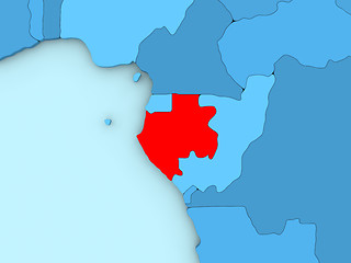 Image showing Gabon on 3D map