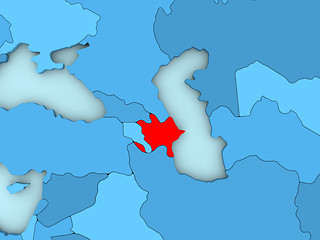 Image showing Azerbaijan on 3D map