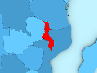 Image showing Malawi on 3D map