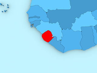 Image showing Sierra Leone on 3D map