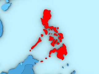 Image showing Philippines on 3D map