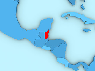 Image showing Belize on 3D map