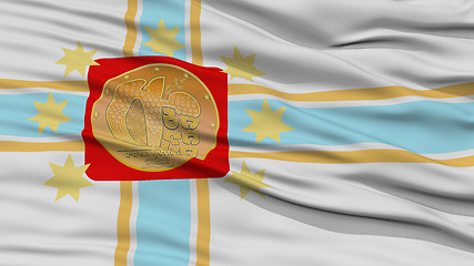 Image showing Closeup Tbilisi City Flag, Georgia