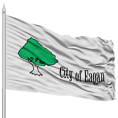 Image showing Eagan City Flag on Flagpole, USA