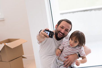 Image showing selfie father and son