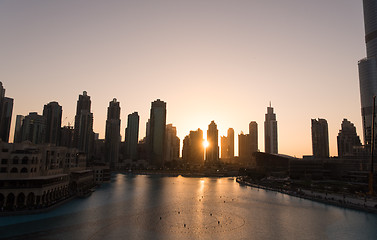 Image showing musical fountain in Dubai