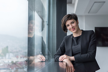 Image showing Portrait of successful Businesswoman by the window