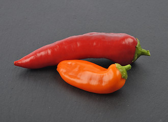 Image showing Ball pepper on slate