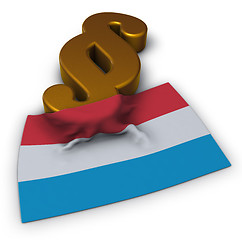 Image showing paragraph symbol and flag of luxembourg