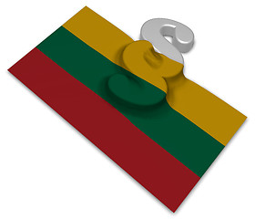 Image showing paragraph symbol and flag of Lithuania