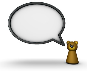 Image showing bear and speech bubble