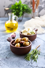 Image showing green olives