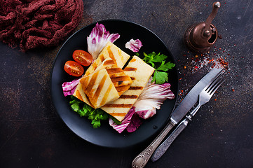 Image showing salad with halloumi