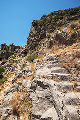 Image showing Ancient lycian Myra rock tomb