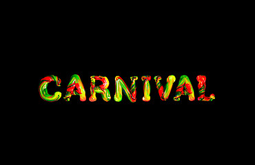 Image showing Colorful 3d text carnival