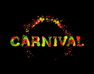 Image showing Colorful 3d text carnival