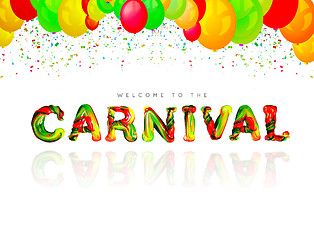 Image showing Colorful 3d text carnival.