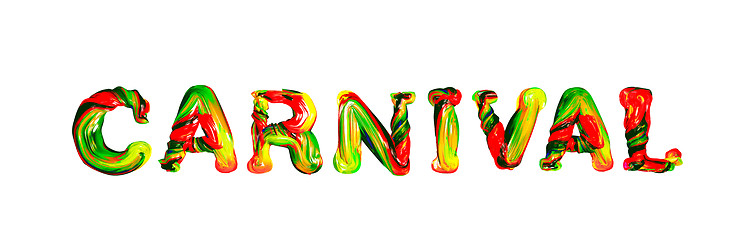 Image showing Colorful 3d text carnival.